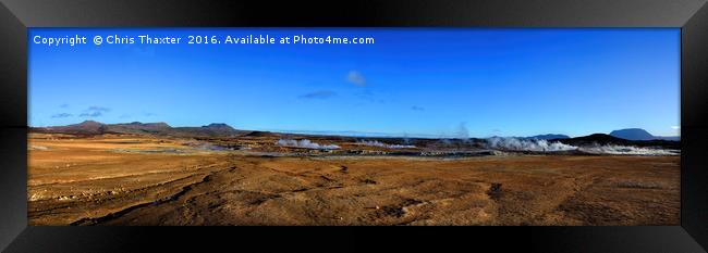 Namafjall geothermal Iceland Panorama Framed Print by Chris Thaxter