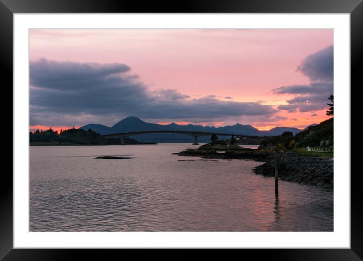 Sunset over the Kyle of Lochalsh Framed Mounted Print by Nick Rowland