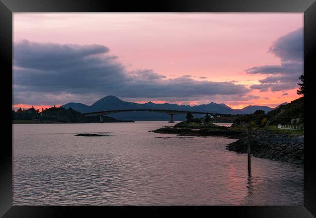 Sunset over the Kyle of Lochalsh Framed Print by Nick Rowland