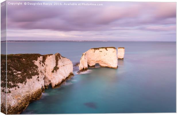 Dusk at the Old Harry Rocks Canvas Print by Daugirdas Racys