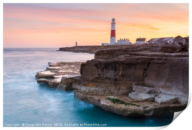 Portland Bill Lighthouse Print by Daugirdas Racys