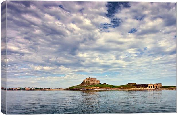 Lindisfarne Castle, Holy Island, Northumberland Canvas Print by David Lewins (LRPS)