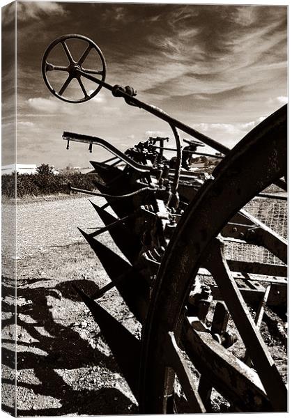The old steam plough Canvas Print by Rob Hawkins