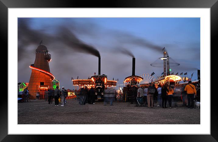 Showmans Engines at dusk Framed Mounted Print by Rob Hawkins