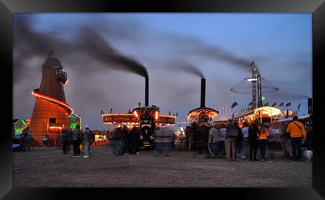 Showmans Engines at dusk Framed Print by Rob Hawkins