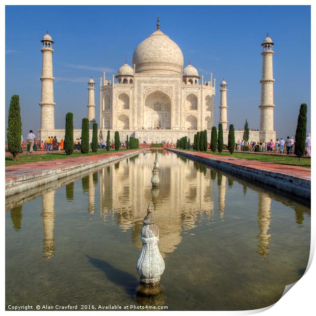 The Taj Mahal, India Print by Alan Crawford