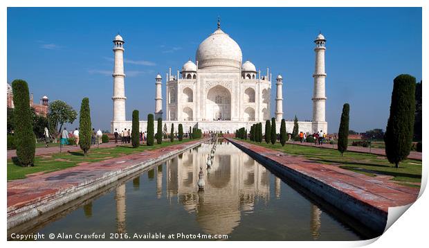 The Taj Mahal, India Print by Alan Crawford