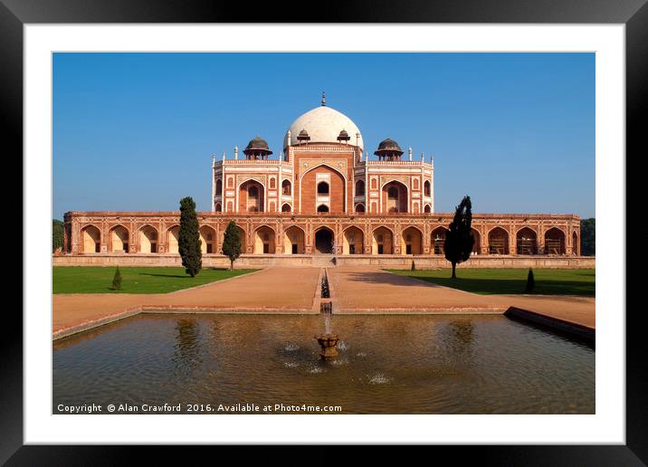 Humuyan Tomb in Delhi, India Framed Mounted Print by Alan Crawford
