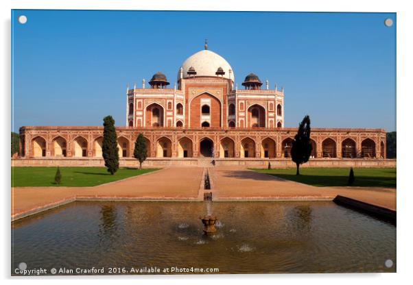 Humuyan Tomb in Delhi, India Acrylic by Alan Crawford