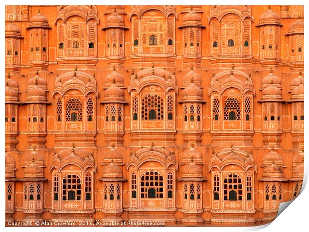 Palace of the Winds, Jaipur, India Print by Alan Crawford