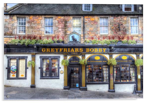 Greyfriars Bobby Pub Edinburgh Acrylic by David Pyatt