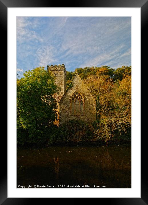 The Church of St Aidan, Llawhaden #2 Framed Mounted Print by Barrie Foster