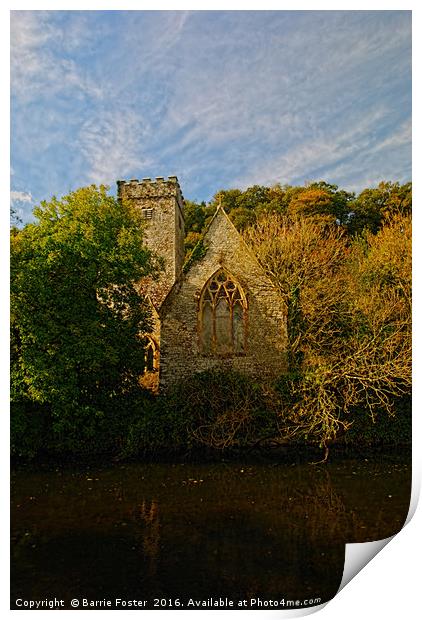 The Church of St Aidan, Llawhaden #2 Print by Barrie Foster