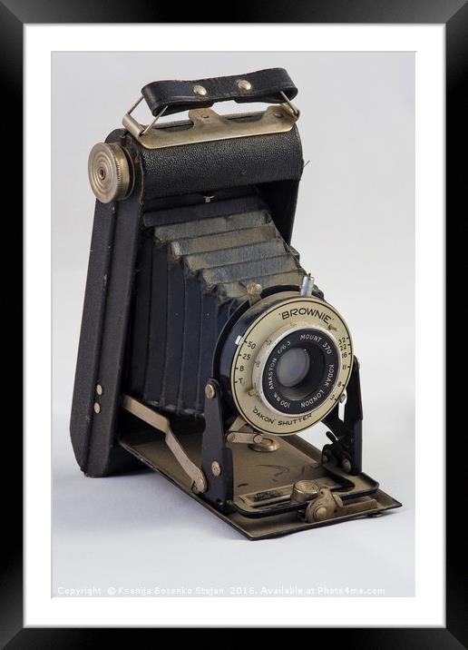 Vintage dusty camera Framed Mounted Print by Ksenija Bozenko Stojan