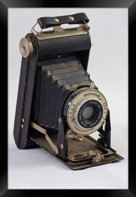 Vintage dusty camera Framed Print by Ksenija Bozenko Stojan