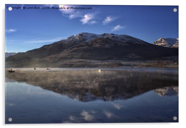 Reflections in the Loch Acrylic by Lynn Bolt