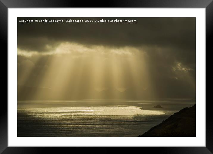 Sun Rays in The Isle Of Skye Framed Mounted Print by Sandi-Cockayne ADPS