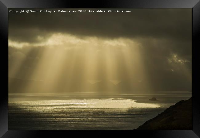 Sun Rays in The Isle Of Skye Framed Print by Sandi-Cockayne ADPS