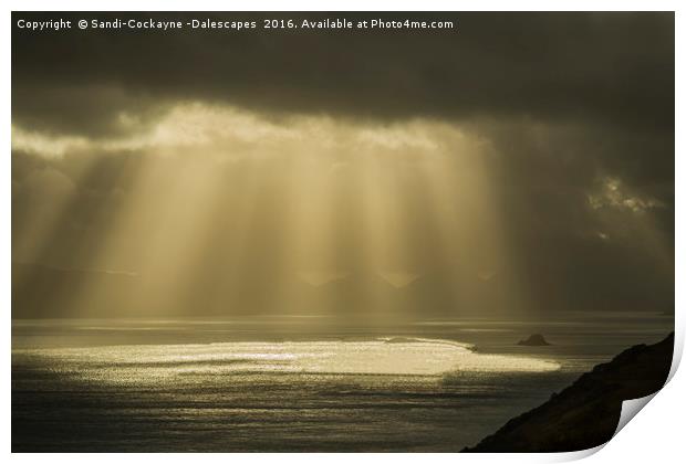 Sun Rays in The Isle Of Skye Print by Sandi-Cockayne ADPS