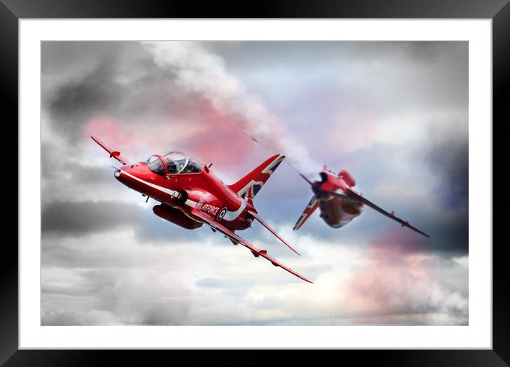 Red Arrows Pass 2016 Framed Mounted Print by J Biggadike