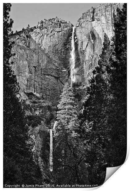 Yosemite Falls Print by Jamie Pham