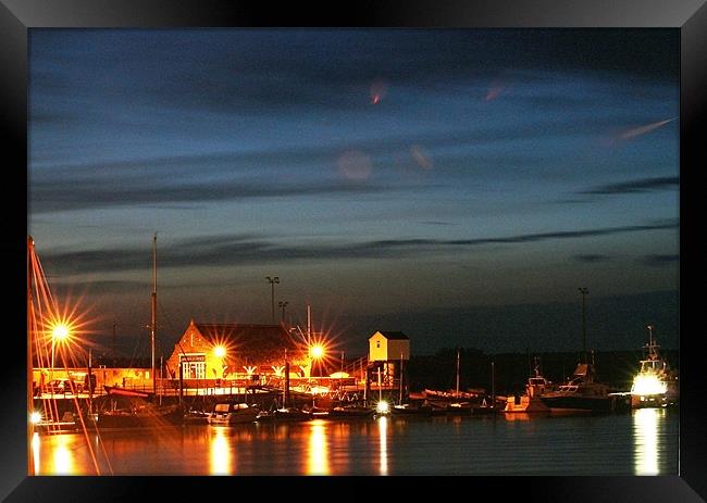 Wells next the Sea at night Framed Print by David French