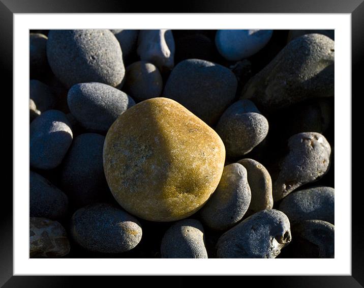Pebbles Framed Mounted Print by David French