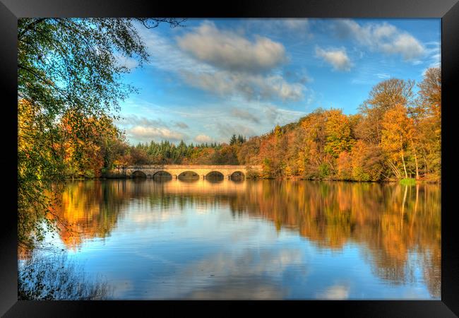 Virginia Water Lake in Autumn Framed Print by Bob Barnes