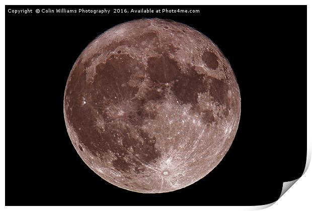 Supermoon Print by Colin Williams Photography