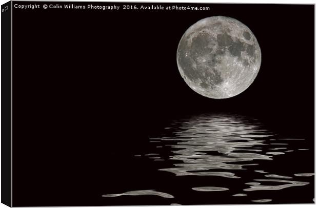 Rising Supermoon Canvas Print by Colin Williams Photography