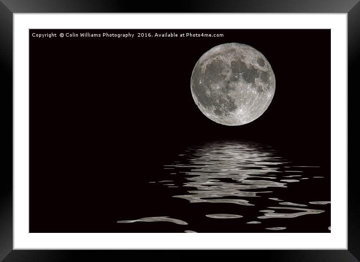 Rising Supermoon Framed Mounted Print by Colin Williams Photography