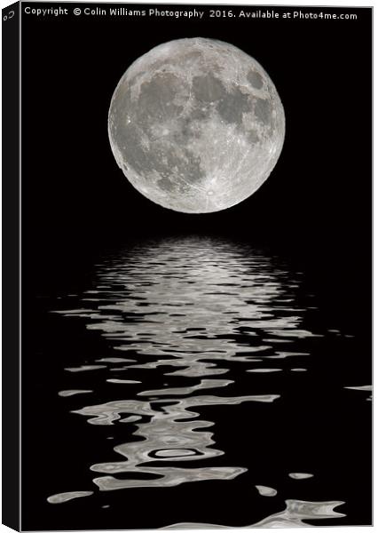 Rising Supermoon 1 Canvas Print by Colin Williams Photography
