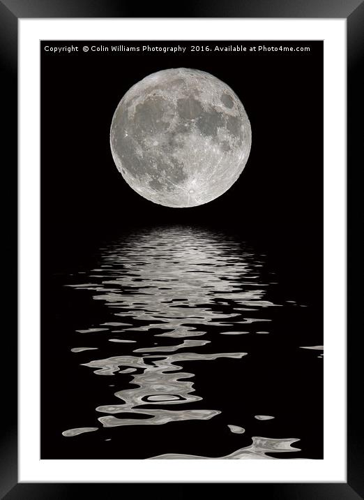 Rising Supermoon 1 Framed Mounted Print by Colin Williams Photography