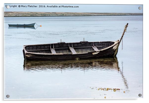 East Fleet fishing boat Acrylic by Mary Fletcher