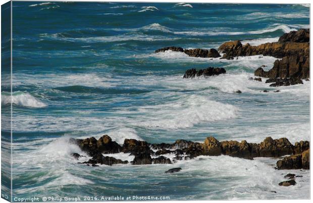 Rocky Sea's Canvas Print by Philip Gough