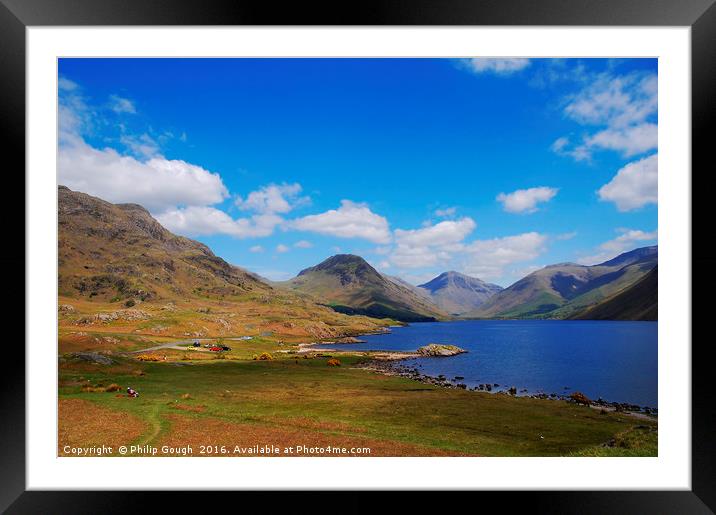 Wast Water lake in The Lake District Framed Mounted Print by Philip Gough