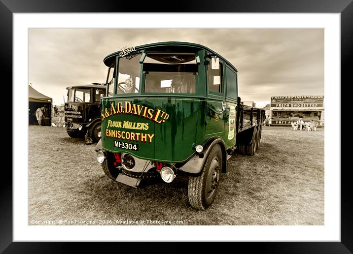 The Foden Wagon  Framed Mounted Print by Rob Hawkins