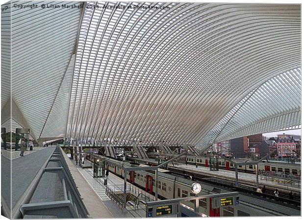 Liege-Guillemins Railway station.  Canvas Print by Lilian Marshall