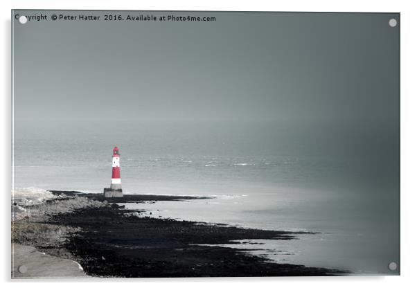Beachy Head Lighthouse Acrylic by Peter Hatter