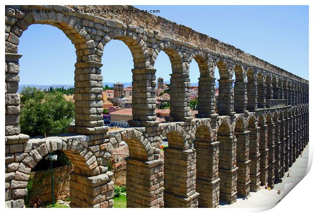 Aqueduct in Segovia Print by Igor Krylov