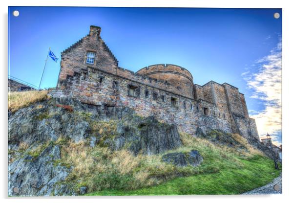 Edinburgh Castle Acrylic by David Pyatt