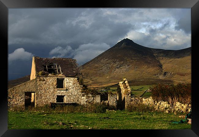 derelict in the Mournes Framed Print by David McFarland