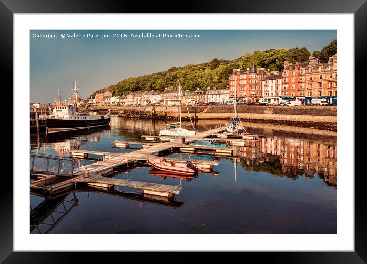 Rothesay Harbour Framed Mounted Print by Valerie Paterson