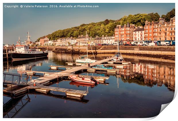 Rothesay Harbour Print by Valerie Paterson