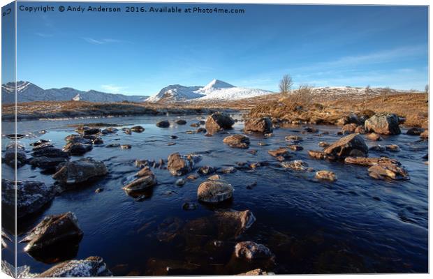 Scottish Highlands Early Winter - Rannoch Moor Canvas Print by Andy Anderson