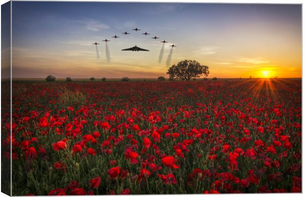 Formation Fly Past Canvas Print by J Biggadike