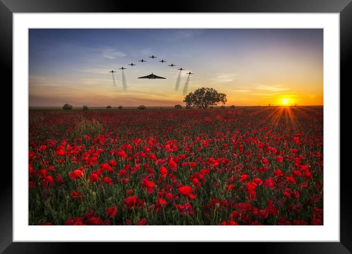 Formation Fly Past Framed Mounted Print by J Biggadike
