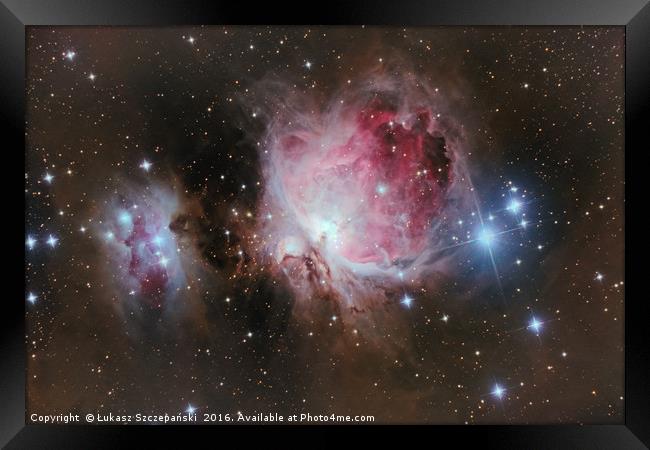 Deep space: Orion Nebula (Messier M42) Framed Print by Łukasz Szczepański