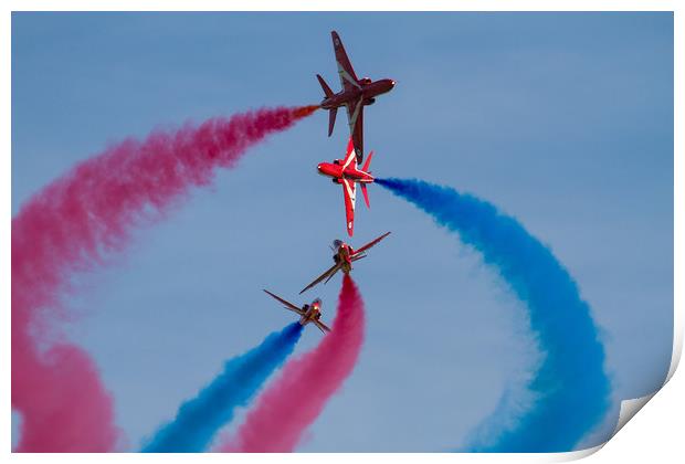 Red  Arrows break a different perspective Print by Oxon Images