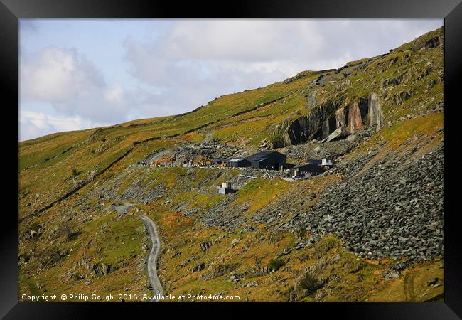 Cumbrian Slate Quarry Framed Print by Philip Gough